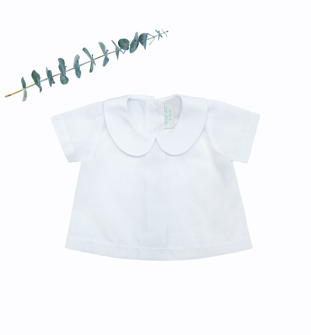 Blusa manga corta con cuello redondo